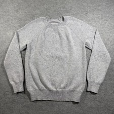 Jack Spade Sweater Mens S Heather Blue White Cotton Linen Blend Raglan Preppy picture