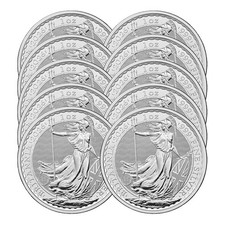 Lot of 10 - 2026 U.K. 2 Pound Silver Britannia .999 1 oz BU picture