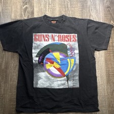 Vintage RARE Guns N' Roses World Tour 1992 Coma Black T-Shirt Original Size L picture
