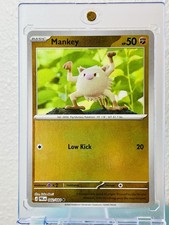 2026 POKEMON MANKEY PITCH BLACK 042/084 REVERSE HOLO INVeSTmENT CARD MINT picture