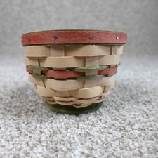 Longaberger 2011 Mother's Day Basket Handwoven Maple Wood Green Pink 12056 picture