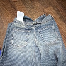 BDG Women’s Boyfriend Jeans Size 30 Blue Striped Denim Relaxed 5-Pocket NWT picture