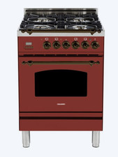Hallman 24-in Deep 4 Burners Convection Oven Freestanding Dual Fuel Range picture