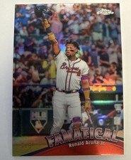 2026 Topps Chrome Ronald Acuna Fanatical Variation Red Refractor SSP 2/5 RARE  picture