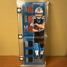 2017 Panini Preferred Armory Booklets Christian McCaffrey Panthers RC MEM #7 /99 picture