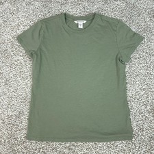 Athleta Shirt Women S Green Short Sleeve Crew Neck Casual Everyday Basic Classic picture