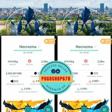 Pokémon TRADE Go - Shiny Necrozma Sendai Background ✨ Level 50 + 3 Moveset ✨ picture