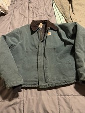 Carhartt J22 HTG Arctic Detroit Jacket Mens XXL Hunter Green USA 90s Vintage A+ picture