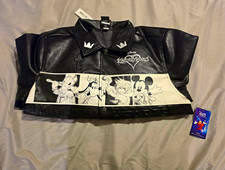 2026 D23 Boxlunch Exclusive Disney Kingdom Hearts Black Leather Jacket - Size M picture