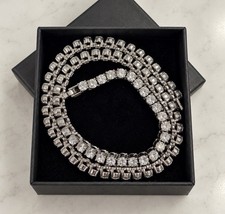 Real Moissanite Tennis Chain 925 Silver Pass Diamnd Tester picture