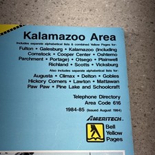 Vintage 1984-85 Kalamazoo Michigan Bell System Telephone Directory Yellow Pages picture