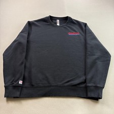Costco Sweatshirt Mens Medium Black Fleece Crewneck Pullover Kirkland Wholesale picture