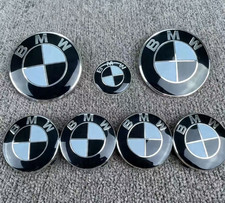 M-Tec Black White Hood Trunk 95mm 82mm 78mm 74mm Plus Grommet Emblem Badge picture