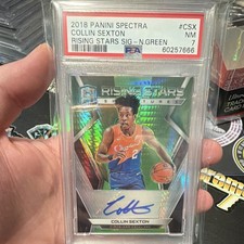 2018-19 Panini Spectra Rising Stars Signatures Collin Sexton  Neon Green Prizm picture