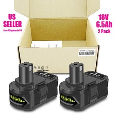 2 Pack 6.5Ah For RYOBI 18V 6Ah High Capacity Battery 18V Plus One PBP005 PBP004 picture