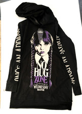 NWT Killstar Wednesday Longline Hoodie XL No Hug Zone Addams Family 2022 picture