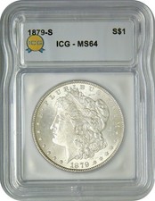 1879 S Reverse of 1879 Morgan Silver Dollar $1 ICG MS64 Choice Uncirculated picture