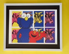 DEATH NYC Hand Signed LARGE Print Framed 16x20in COA ELMO PERSONAGE COW WARHOL & picture