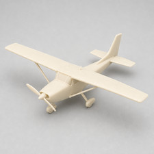 Aircraft Model Cessna 172 Skyhawk N Scale 1:160 3D Printed Resin Ivory Unpainted picture