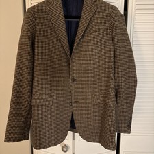 Sid Mashburn Tweed Houndstooth Virgil - Brown/Tan - 50IT (40US) picture