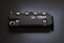 OEM HONDA 88-91 CIVIC CRX D15 D16 D SERIES VALVE COVER POWDERCOAT WRINKLE BLACK picture