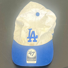 ’47 Los Angeles Dodgers Clean Up Adjustable Cap Hat White/Blue MLB picture