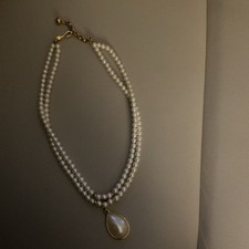 Napiers Faux Pearl Piece From The 1980’s,tear Drop Pearl On Pearl Strands picture