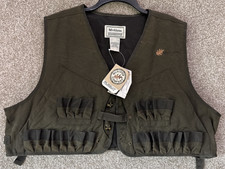 McAlister Drake Olive Green Waxed Cotton Wading Duck Hunting Vest NEW NWT picture