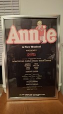 Vintage Annie The Musical Framed Windowcard Poster Broadway Alvin Theatre 1977 picture