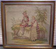 Antique 19th c Needlework Scottish Highlanders picture