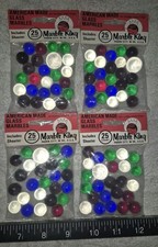 Marble King Marbles New Old Stock Lot Of (4) 25 Count Bags Clearies Vintage  picture