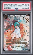 Bulma, Opening Chapter PSA 10 - BT30-149 - GDR God Rare - Dragon Ball Masters picture