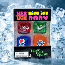 Schylling Needoh Nice Ice Baby 4 Pack Teenie Cube Fidget Sensory Toy Nice Cube picture
