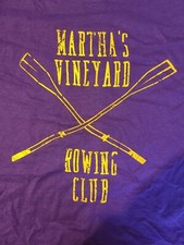  Martha's Vineyard Rowing Club Large Purple Screen Stars T-Shirt  picture