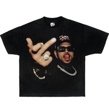 Chris Brown Finger Vintage Boxy Shirt oversized streetwear y2k breezy bowl picture