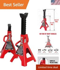 T43202 Heavy Duty Steel Jack Stands: 3 Ton 6,000 lb Capacity Car Lifting Stan... picture