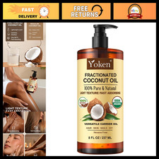 Organic Fractionated Coconut Oil 8oz - Unscented Carrier Oil for Skin & Hair Car picture