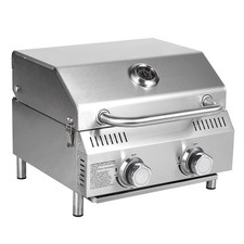 Tabletop Propane Gas Grill Stainless Steel Portable BBQ Grill for Outdoor Patio picture