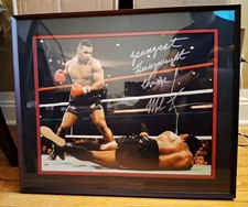 🤩 Mike Tyson Rare Autographed 16x20 Photo Framed vs Berbick Signed Memorabilia picture