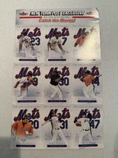 2004 Fleer NY Mets 9-Card Sheet New York Post Promo Piazza Reyes MLB picture