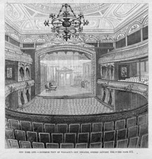 NEW YORK CITY WALLACK'S NEW THEATRE INTERIOR VIEW THEATRE ARCHITECTURE HISTORY picture