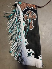 Rodeo Leather Bull Riding Chaps | Western Cowboy Rodeo Gear – Custom Design picture
