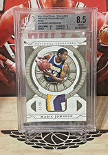 2021-22 National Treasures Magic Johnson Timeless Patch Prime /25 BGS 8.5 picture