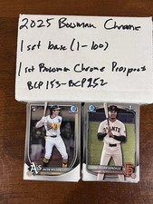 2025 Bowman Chrome Baseball COMPLETE SET BASE (1-100) + PROSPECT (BCP153-BCP252) picture