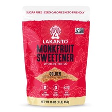 Lakanto Monk Fruit Sweetener Golden, 1lb Keto, Zero Calorie Sugar Substitute. picture
