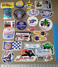 1960s-1970-1990s original Vtg NOT contingency size Drag Racing decal sticker Lot picture