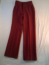 Vintage Levis Womens Pants Size 12 Burgundy High Rise Trousers NWOT Unworn picture