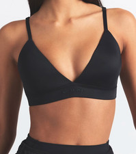 NWT Nike + Skims Matte Shine Triangle Bra Large Black Obsidian picture