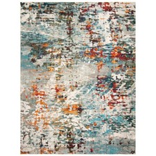 SAFAVIEH Contemporary Abstract Modern Area Rug Grey and Blue Madison Collection picture