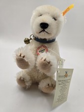 STEIFF EISBAR 1950 POLAR BEAR HISTORIC MINIATURES MADE IN GERMANY W/TAGS MOHAIR picture